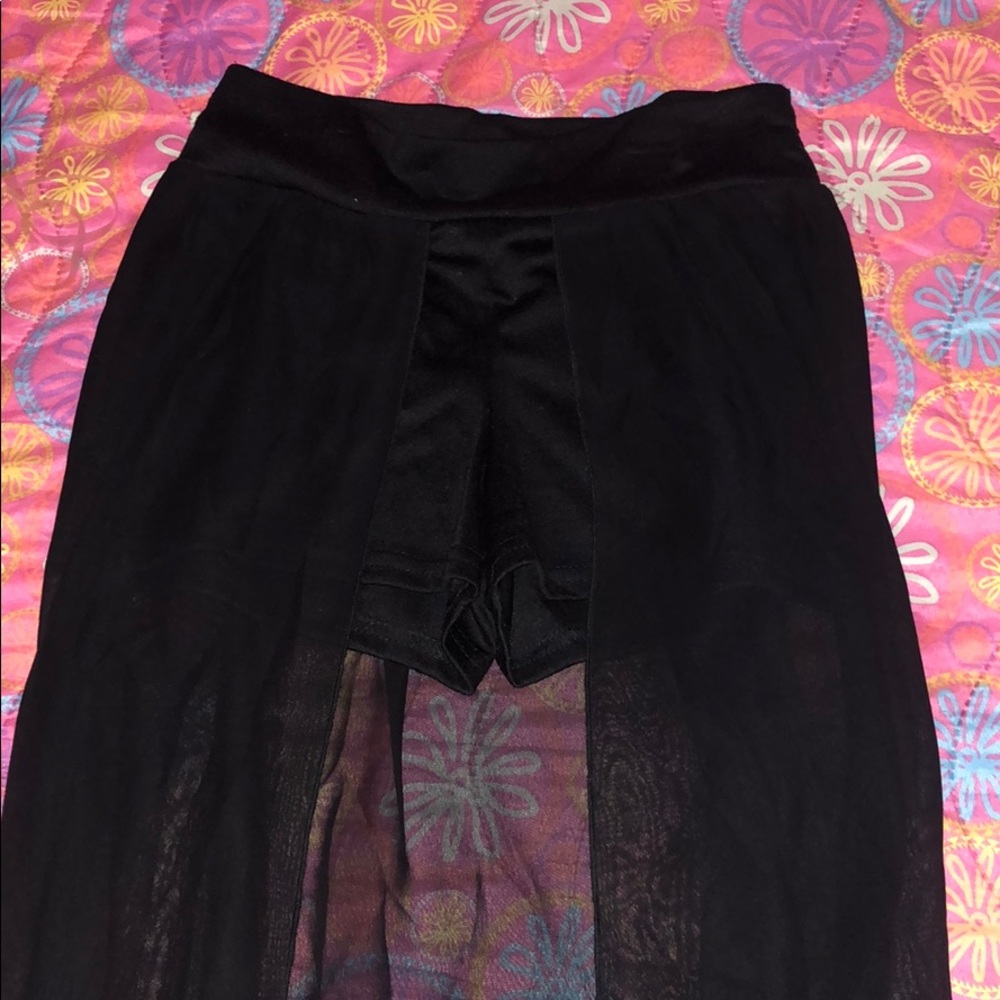 Long skirt with shorts